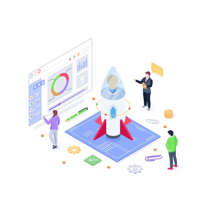 Startup Development Illustration